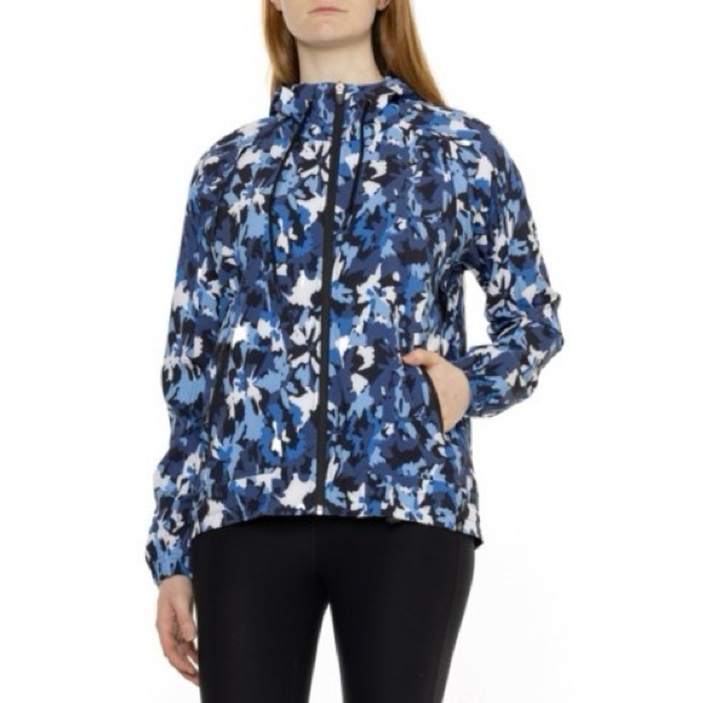 Krimson Klover Lightweight Lena Floral Blue Zip Front Jacket